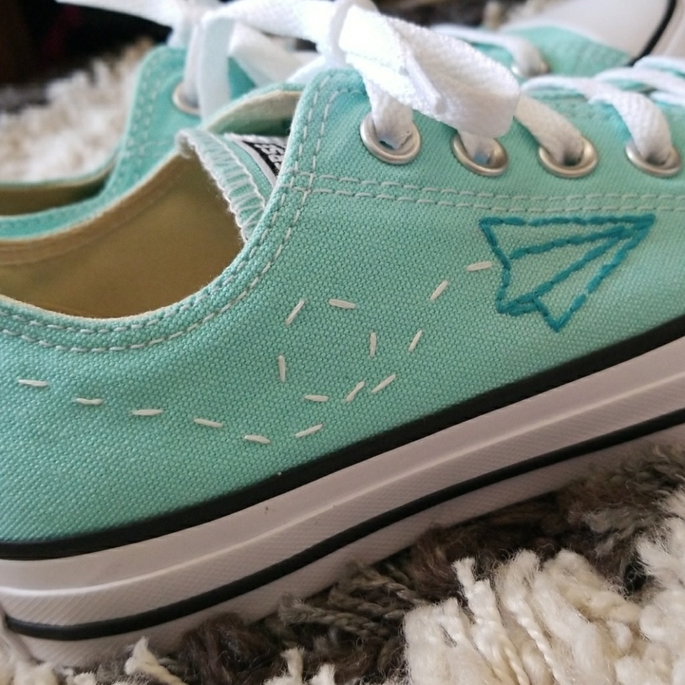 New embroidered converse